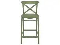 LivingStyles Siesta Cross Indoor / Outdoor Counter Stool, Olive Green offer