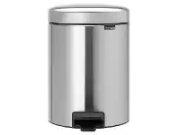 LivingStyles Brabantia NewIcon Pedal Waste Bin, 2/2 Litre, Matt Steel offer