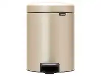 LivingStyles Brabantia NewIcon Pedal Waste Bin, 5 Litre, Champagne offer