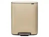 LivingStyles Brabantia BO Pedal Waste Bin, 30/30 Litre, Mineral Golden Beach offer