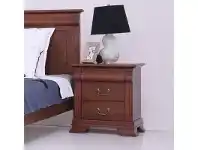 LivingStyles Lucchese African Walnut Timber Bedside Table offer