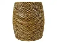 LivingStyles Pindaya Rattan Drum Side Table / Pot, Natural offer