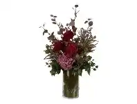 LivingStyles Tongaat Artificial Hydrangea & Carnation Arrangement in Glass Vase offer