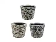 LivingStyles Damask 3 Piece Ceramic Herb Pot Set offer
