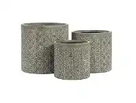 LivingStyles Carlton 3 Piece Magnesia Planter Pot Set offer