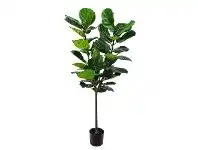 LivingStyles Glamorous Fusion Potted Artificial Fiddle Leaf Fig Tree, 150cm offer