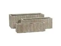 LivingStyles Shae 3 Piece Magnesia Planter Box Set offer