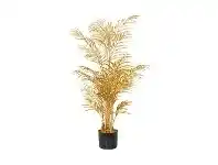 LivingStyles Golden Palace Potted Artificial Areca Palm, 105cm offer