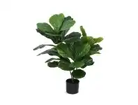 LivingStyles Glamorous Fusion Potted Artificial Fiddle Leaf Fig Tree, 92cm offer