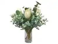 LivingStyles Warrego Artificial Protea & Blushing Bride Arrangement in Vase, 72cm offer