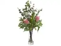 LivingStyles Macintyre Artificial Protea & Native Arrangement in Vase, 84cm, Pink Flower offer