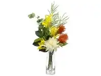 LivingStyles Satine Artificial Native Wattle Arrangement in Vase, 80cm offer
