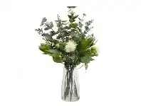 LivingStyles Macintyre Artificial Protea & Native Arrangement in Vase, 84cm, Green Flower offer
