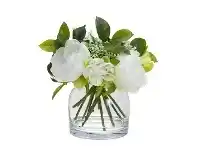 LivingStyles Stella Artificial Peony Arrangement in Vase, 25cm offer