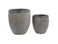 LivingStyles Alif 2 Piece Magnesia Planter Pot Set offer