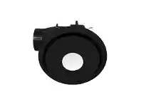 LivingStyles Emeline II 240 Ceiling Exhaust Fan with LED Light, Round, Black offer