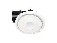 LivingStyles Emeline II 240 Ceiling Exhaust Fan with LED Light, Round, White offer