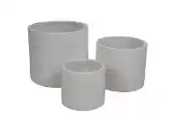 Venda 3 Piece Terrazzo Cylinder Pot Set