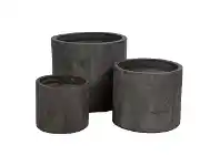 LivingStyles Venda 3 Piece Cement Cylinder Pot Set offer