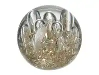 LivingStyles Inaya Glass Paper Weight, Bubbles, Small offer