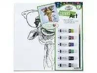 Officeworks Royal & Langnickel DIY Canvas Art Paint Set Giraffe offer