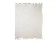 LivingStyles Zen Cotton Throw, 130x160cm, Ivory offer