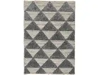 LivingStyles Estelle Peaks Bamboo Silk Modern Rug, 225x155cm, Ash offer