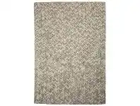 LivingStyles Crisscross Handwoven Wool Rug, 330x240cm, Latte offer