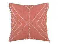 LivingStyles Indra Cotton Scatter Cushion, Clay Pink offer