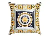LivingStyles Kasbah Cotton Scatter Cushion, Mustard / Navy offer