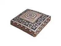 LivingStyles Kasbah Cotton Floor Cushion, Tan / Black offer