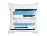 LivingStyles Andy Embroidered Cotton Scatter Cushion, Cool Tone offer