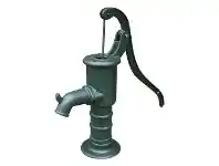 LivingStyles Village Cast Iron Pump Ornament, Green offer