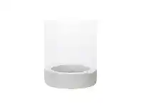 LivingStyles Jarlow Cement & Glass Hurricane Lantern, White offer