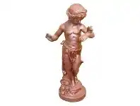 LivingStyles Child & Butterfly Cast Iron Garden Statue offer