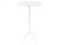 LivingStyles Siesta Sky Commercial Grade Indoor / Outdoor Square Folding Bar Table, 60cm, White offer