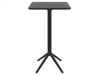 LivingStyles Siesta Sky Commercial Grade Indoor / Outdoor Square Folding Bar Table, 60cm, Black offer