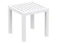 LivingStyles Siesta Ocean Commercial Grade Outdoor Side Table, White offer