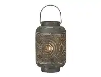 LivingStyles Chobei Battery Operated Metal Hurricane Lantern offer