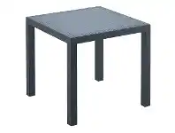 LivingStyles Siesta Orlando Resin Wicker Square Outdoor Dining Table, 80cm, Anthracite offer