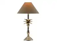 LivingStyles Clifford Metal Base Table Lamp, Nickel / Taupe offer