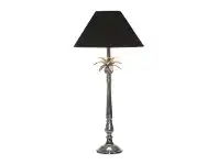 LivingStyles Milton Metal Base Table Lamp, Nickel / Black offer