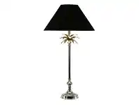 LivingStyles Ira Metal Base Table Lamp, Nickel / Black offer