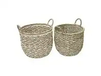 LivingStyles Pekoe 2 Piece Seagrass Basket Set offer