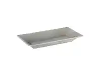 LivingStyles Harbor Ceramic Tray, Small, Pearl Grey offer