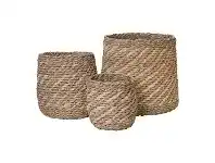 LivingStyles Accra 3 Piece Seagrass Basket Set offer