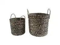 LivingStyles Jamaica 2 Piece Seagrass Basket Set, Tall offer