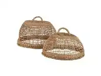 LivingStyles Nahla 2 Piece Seagrass Food Cover Set offer