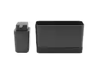 LivingStyles Brabantia Sink Organiser & Soap Dispenser Set, Dark Grey offer