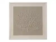 LivingStyles Downes Framed Coral Wall Art, 60cm, White offer